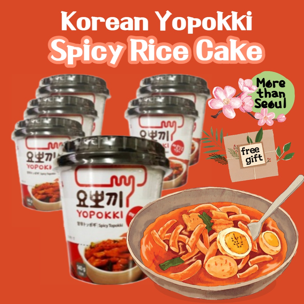 korean food YOPOKKI Sweet & Spicy Topokki 140g*6 Cheese Topokki 120g*6