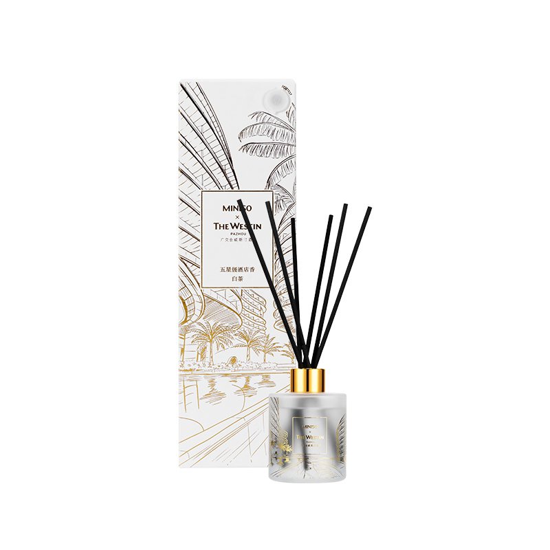 MINISOMINISO Reed Diffuser Essential Oil FiveStar Hotel White Tea Home with Fragrance Lasting