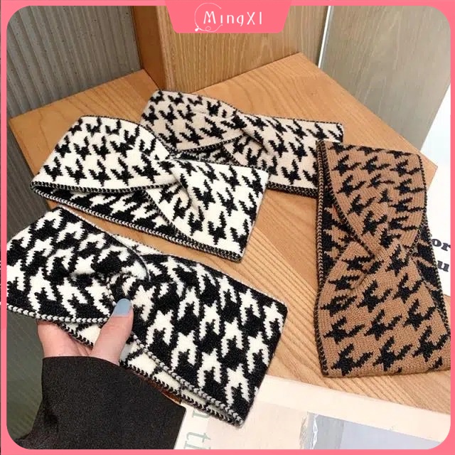 Korean Version Of The New Black And White Knitted Wool Headband Fashion Women's Headband Hair