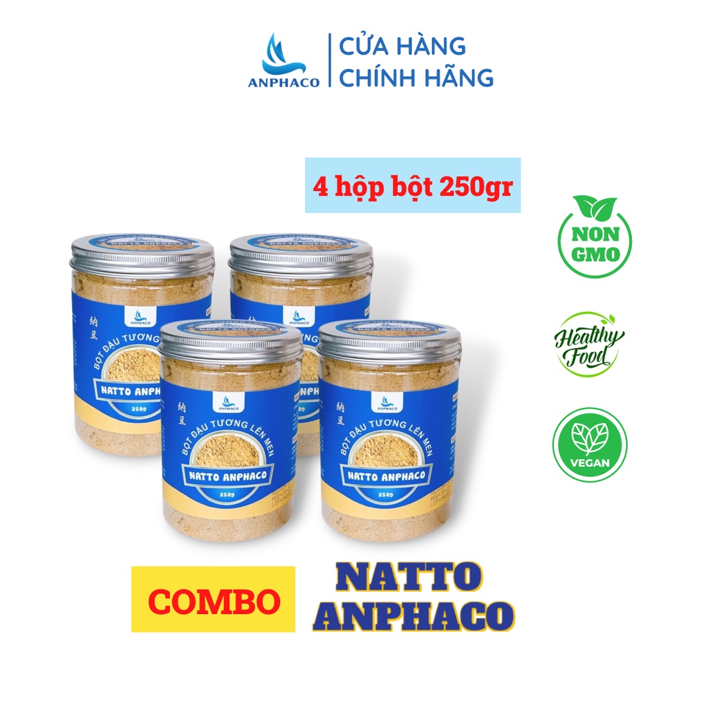 Combo of 4 boxes of Natto Anphaco fermented soybean powder 250gr box ...