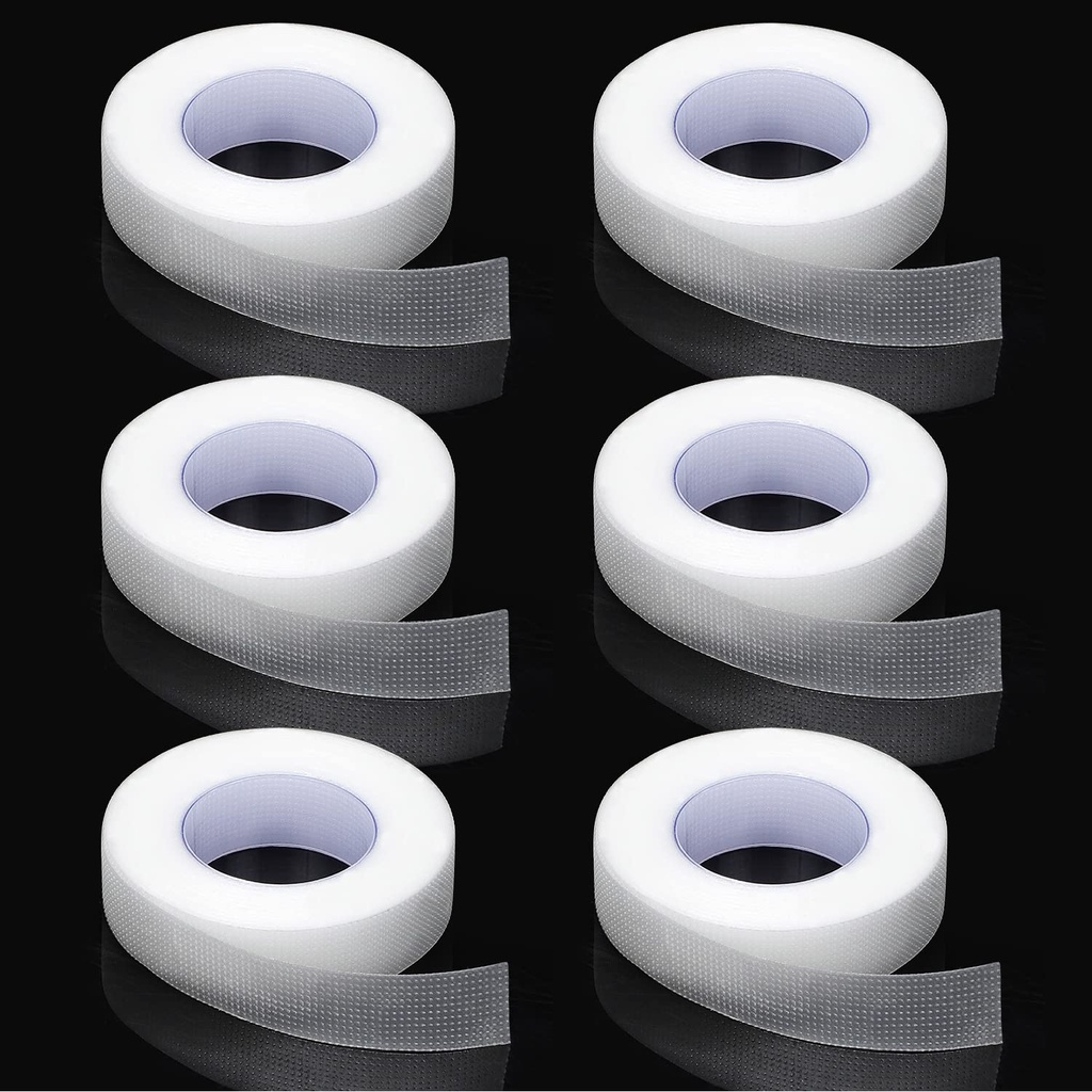 6 Rolls Clear PE Micropore Tape For Eyelash Extensions - Large Makeup Tool