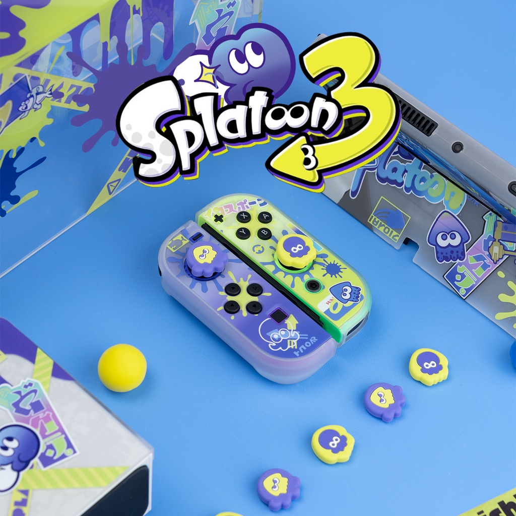 Splatoon 3 Theme Limited Translucent Protective Case for Nintendo ...