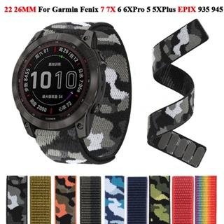 22/26mm Loop Nylon Smart Watch Strap For Garmin Epix Gen 2 Fenix 6 6X Pro  5X 5 Plus 7 7X 3HR Bracelet Ultrafit Wrist Band Correa