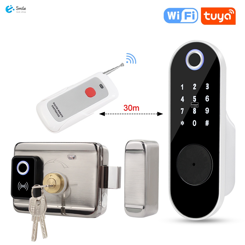 Fingerprint Lock Electronic Smart Door Locks Waterproof RFID WiFi Tuya APP Unlock Access Control