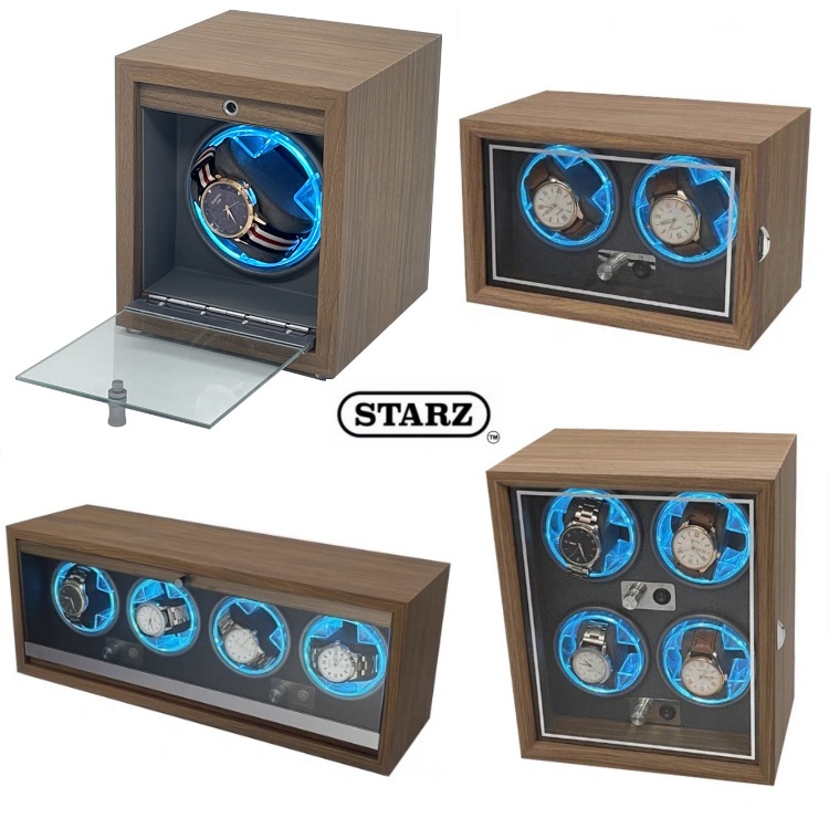 [ STARZ ] 5 Models Led Wooden Watch Winders / Automatic Mechanical