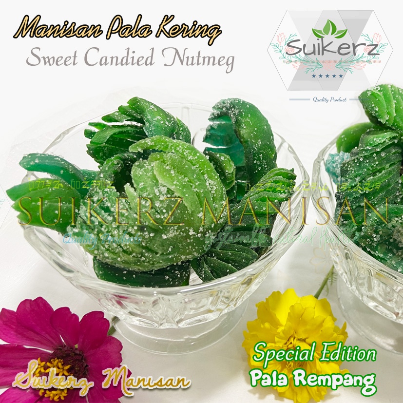 HIJAU Original Rempang Dried Nutmeg Sweets Original Suikerz Rempang