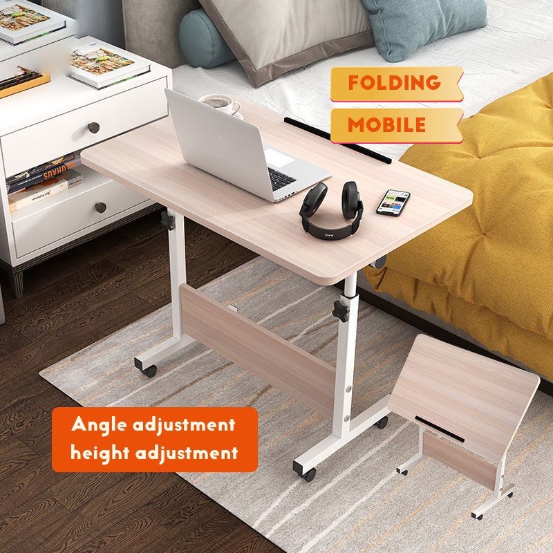 Folding Side Table Mobile Laptop Table Computer Study Desk Adjustable