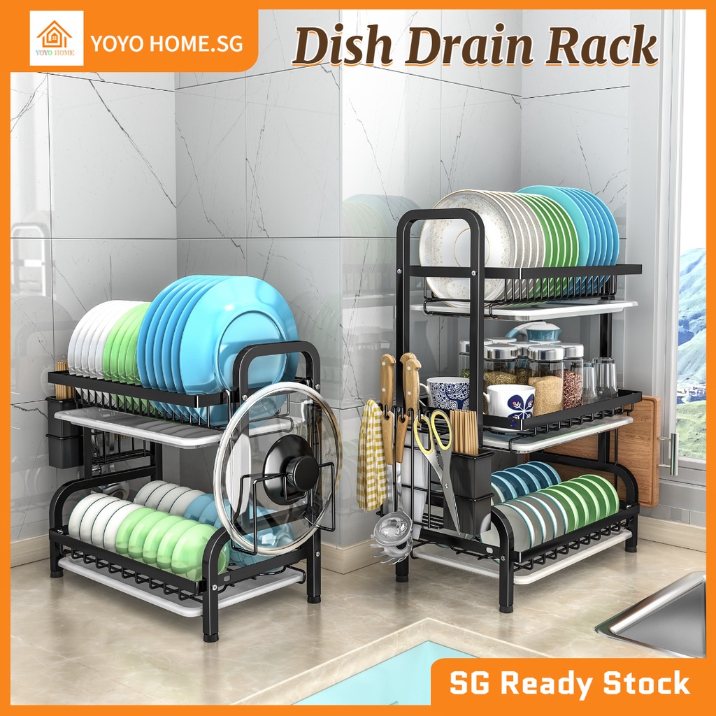 Kitchen Dish Rack Kitchen Cutlery Drainer Kitchen Tableware Storage ...