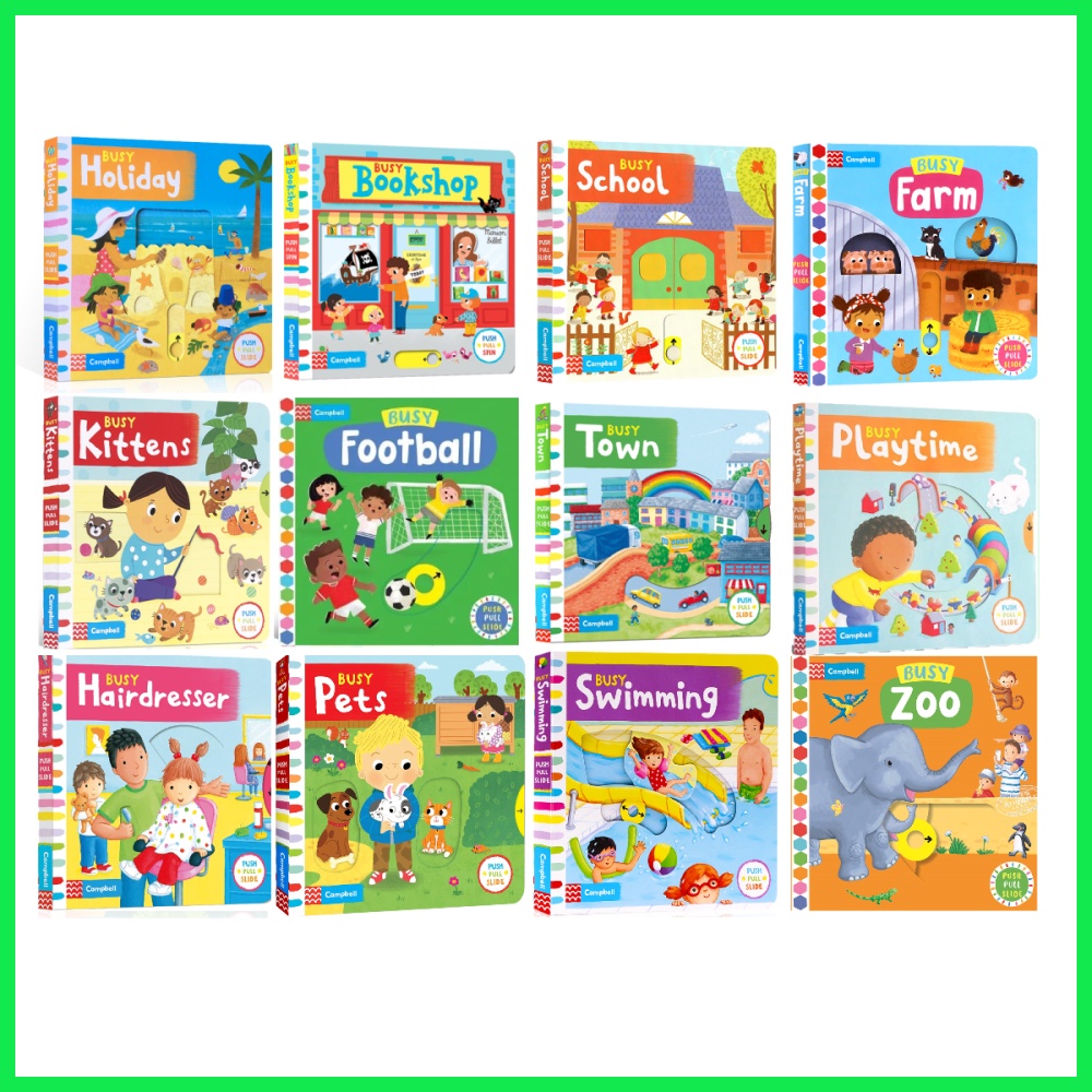 SG Stock】Campbell busy book Series children's Interactive Board
