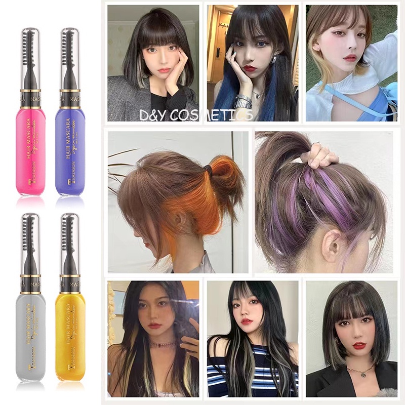 TEAYASON 13 Popular Colors Long Lasting Hair Mascara Cosplay Disposable