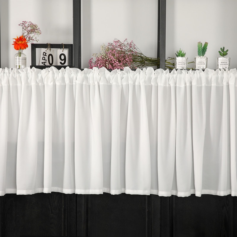 Ready Stock White Sky Silk Gauze Curtain Pastoral Tulle Curtain Pure