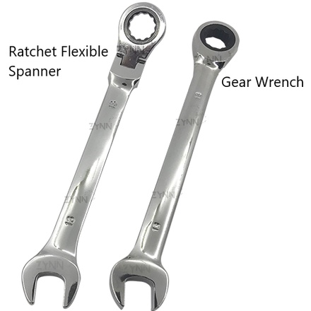 **Ready Stock In Singapore** GEAR WRENCH Fixed Head/ RATCHET FLEXIBLE SPANNER CRV Open Plum Stay Pull Car Hand Tools