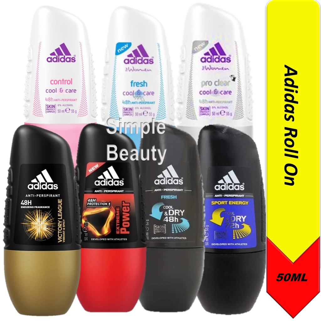 Adidas Antiperspirant Roll On, 50ML Shopee Singapore