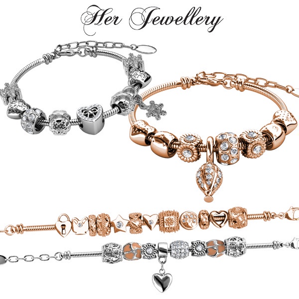 Premium Charm Bracelet Collection 2  - Made with Swarovski Crystals