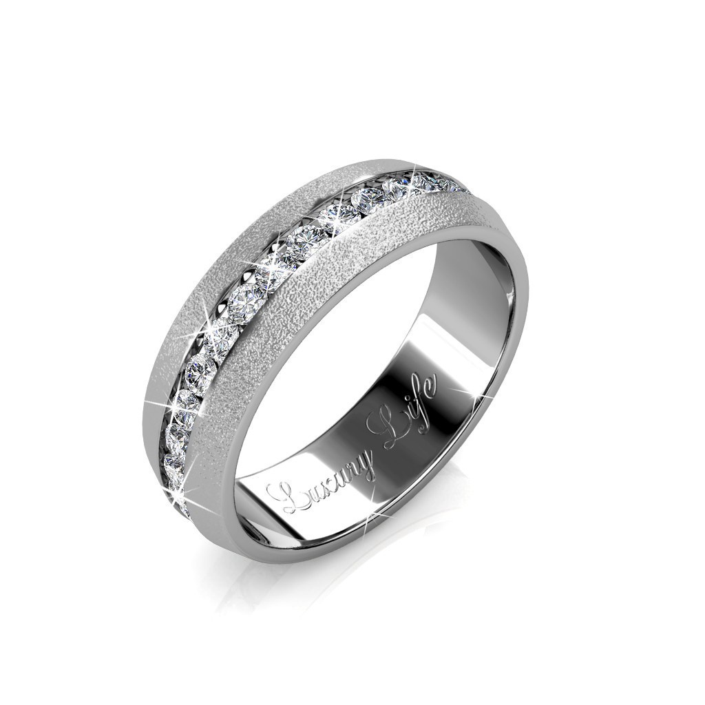 Luxury Life Ring White Gold - Made with Swarovski Crystals