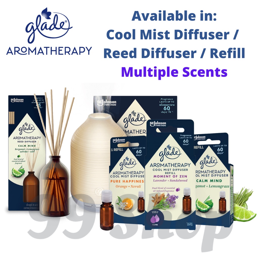 Glade Cool Mist Diffuser (Set/Refills Only) / Glade Aromatherapy Reed  Diffuser