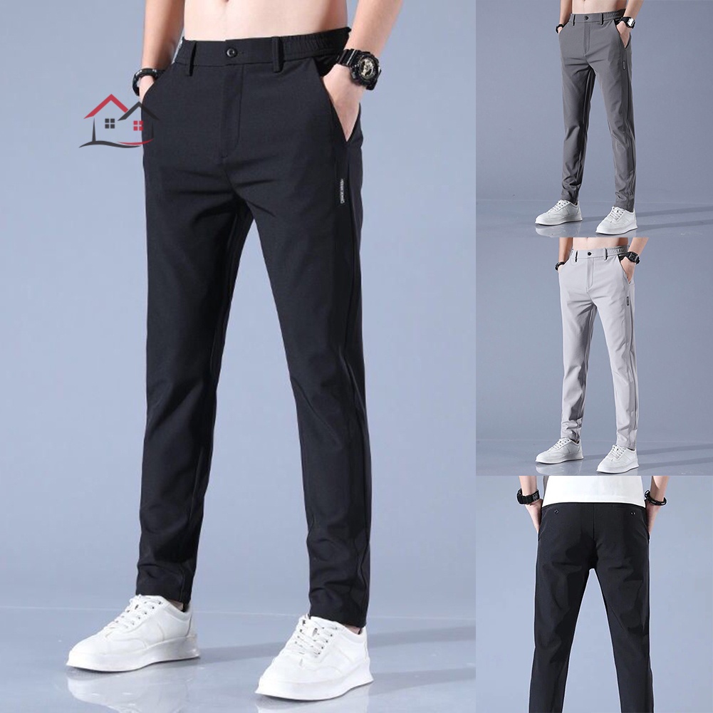 Men's Golf Trousers Quick Drying Long Comfortable Leisure Trousers with ...