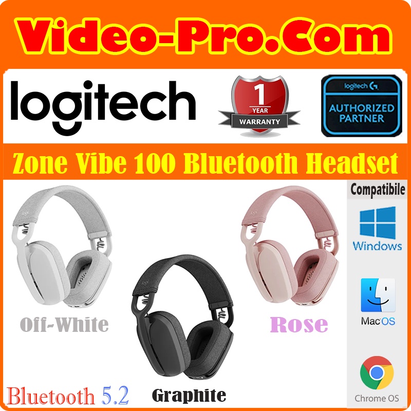 Logitech Zone Vibe 100 Bluetooth Headset (Rose) main image 1