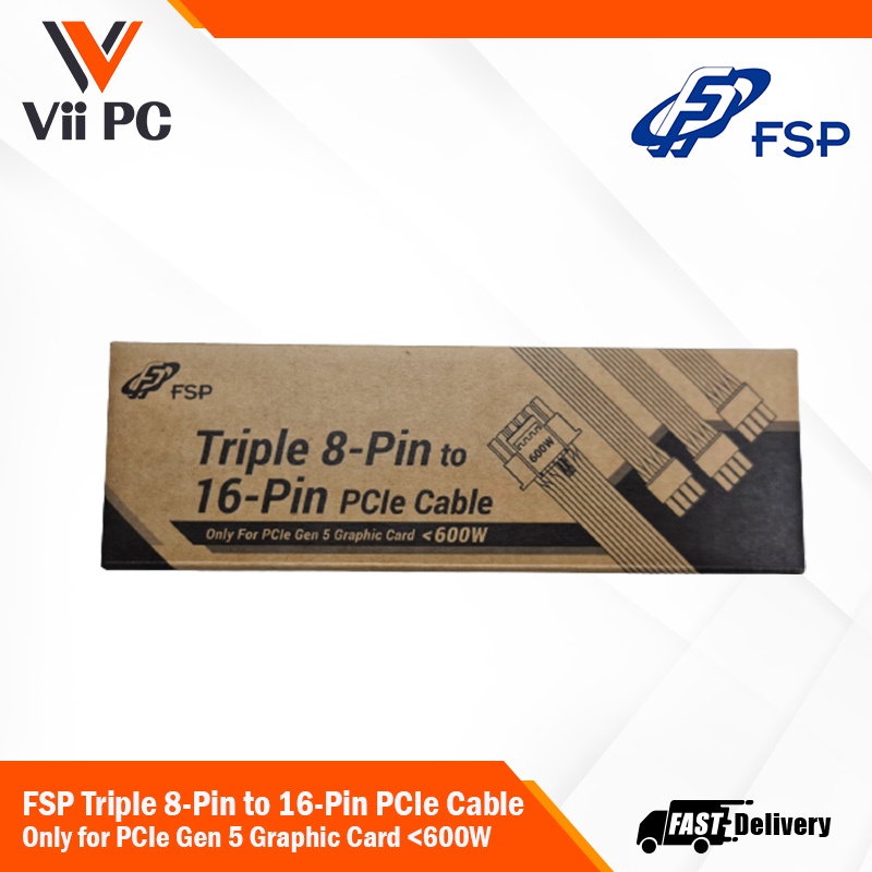 FSP PCIE Gen5 Cable for PTM PRO 1200W and Cannon Pro 2000W | Shopee ...