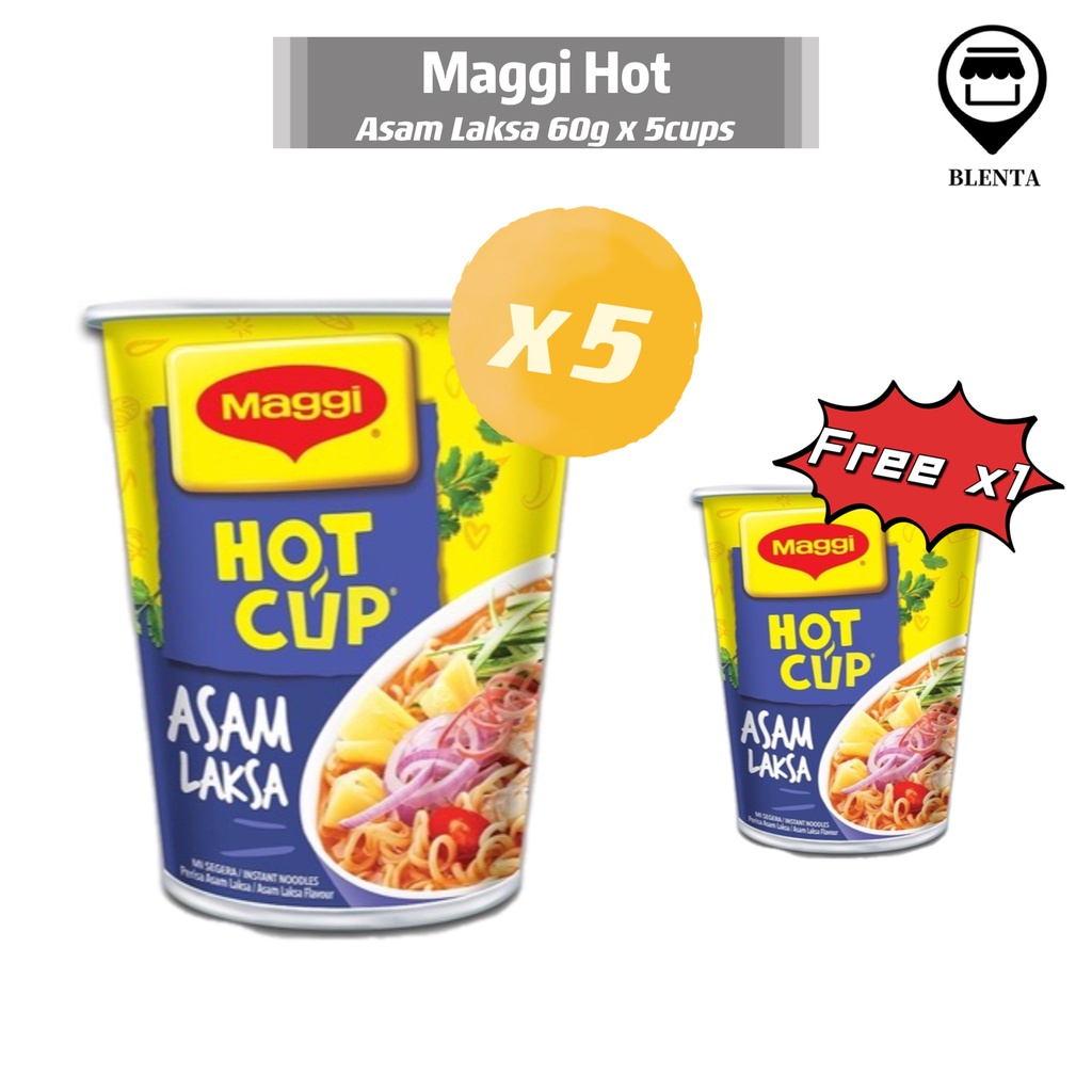 Bundle Of Cups Maggi Hot Cup Tom Yam Curry Asam Laksa G X Cups Sg Ready Stock Mamee