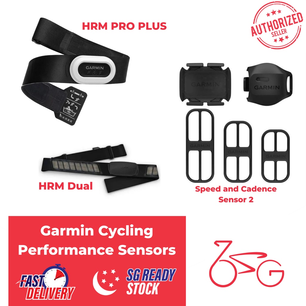 Garmin Cycling Performance Tracker Sensors Heart Rate Monitor Speed and Cadence Sensor HRM Dual ANT PRO Plus SnC2 Shopee Singapore