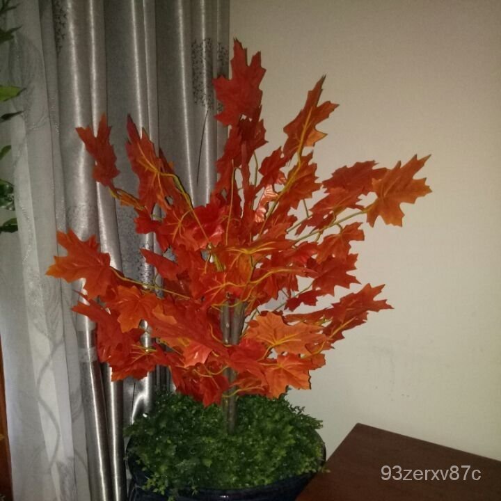 fake plant Imitative Tree Fake Trees Red Maple Green Banyan Artificial