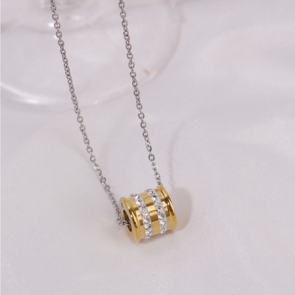 Audrey Titanium Necklace (Yellow Gold) - Premium Japan Imported Titanium with 18K Gold plated