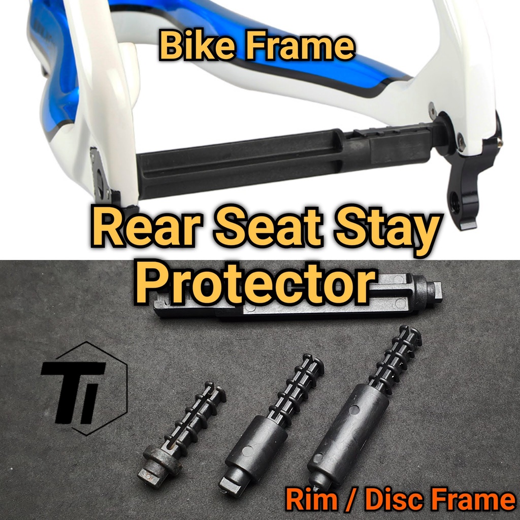 Rear Seat Stay Protector Bike frame Rim Disc Brake Thru Axle Protector Prevent frame damage crack from shipping Bik Shopee Singapore