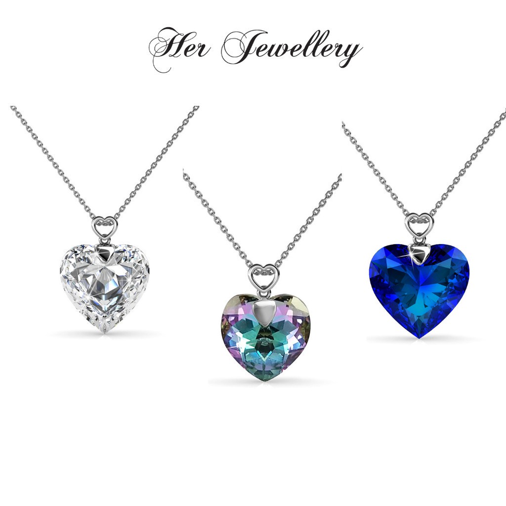 Cheery Heart Pendant - Made with Swarovski Crystals