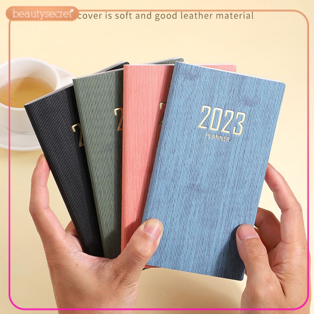 2023 A6 Mini Notebook 365 Days Portable Pocket Notepad Daily Weekly Agenda Planner Notebooks