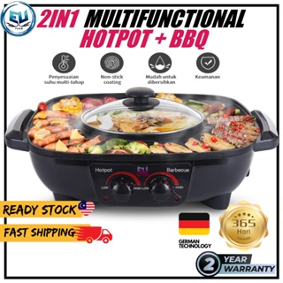 Indoor Electric BBQ Grill Pan Barbecue Griddle with Hot Pot - China BBQ  with Hot Pot and Electric Barbecue Griddle price