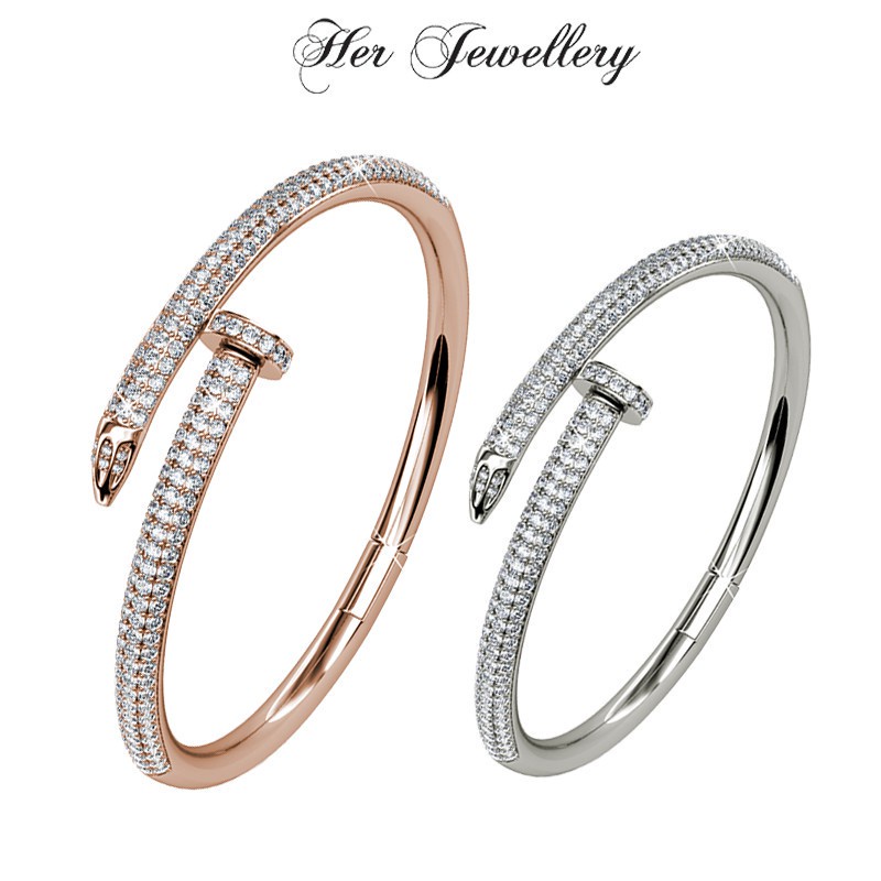 Nail Bangle  - Made with Swarovski Crystals