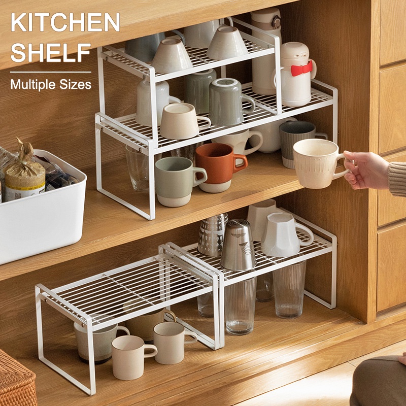 Specool® Kitchen Storage Rack Microwave Oven Shelf Condiment Storage ...