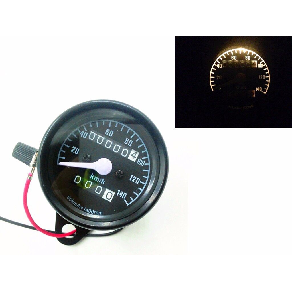Retro Vintage Motorcycle Odometer Speedometer Gauge For Cafe Racer