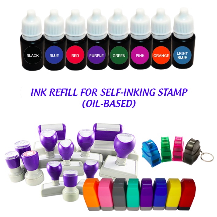10ml Oilbased refill ink for Flash Stamp / PreInked Stamp Shopee