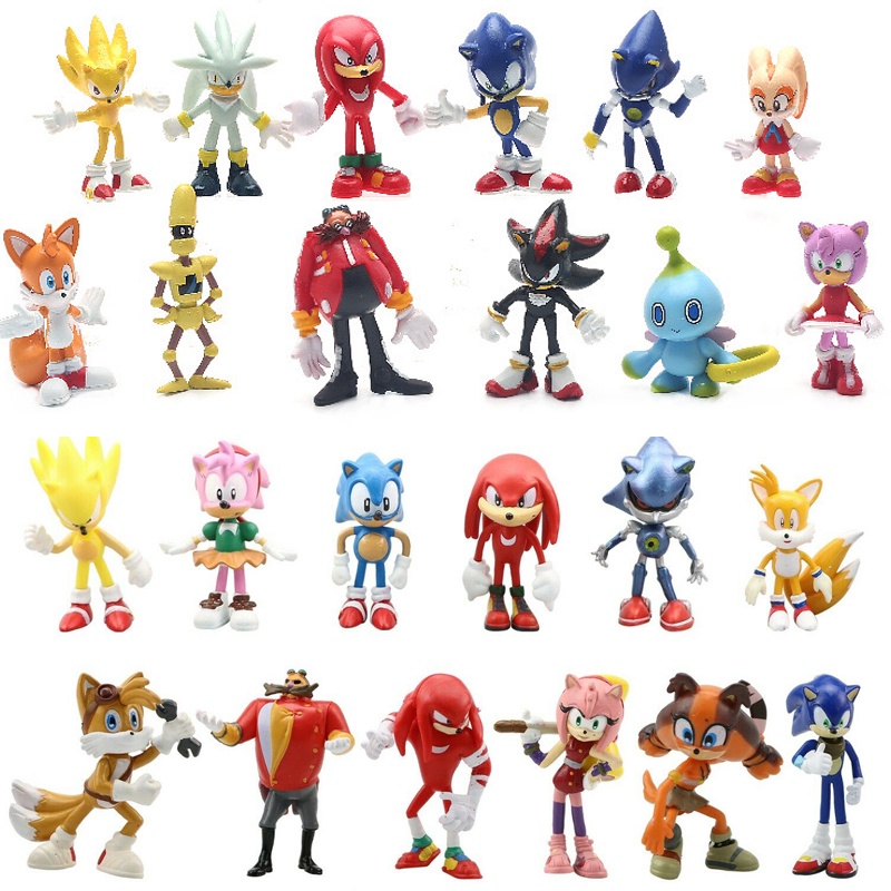 Sonic Il Riccio Action Figure 12PCS Bomboniere Sonic Party Cake - Foto 9