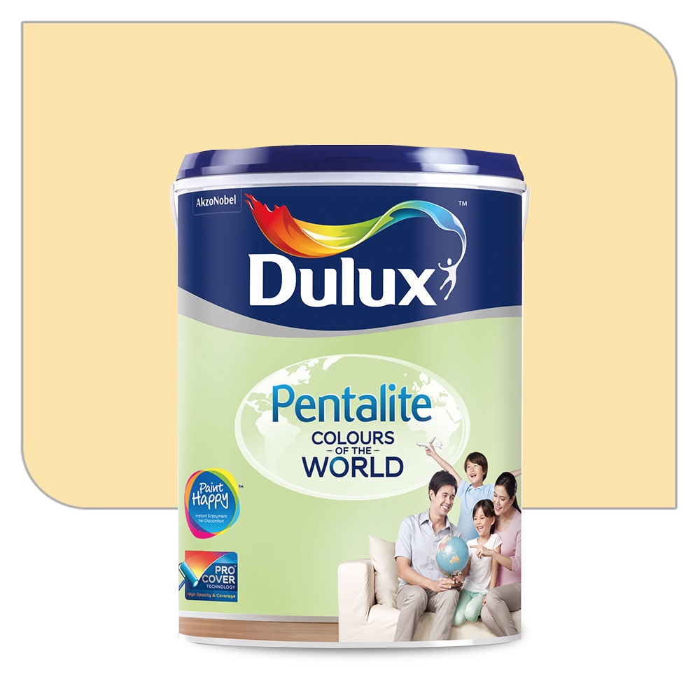 Dulux Pentalite Interior Wall Paint Smooth Matt Finish(Lemon Ice