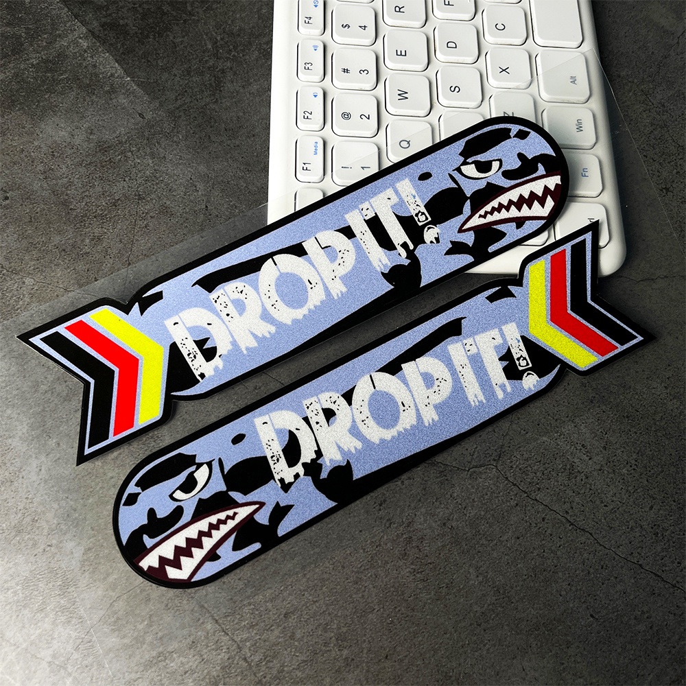 Shark Bomb Motorcycle Sticker To Cover Scratches and Car Body Scratches