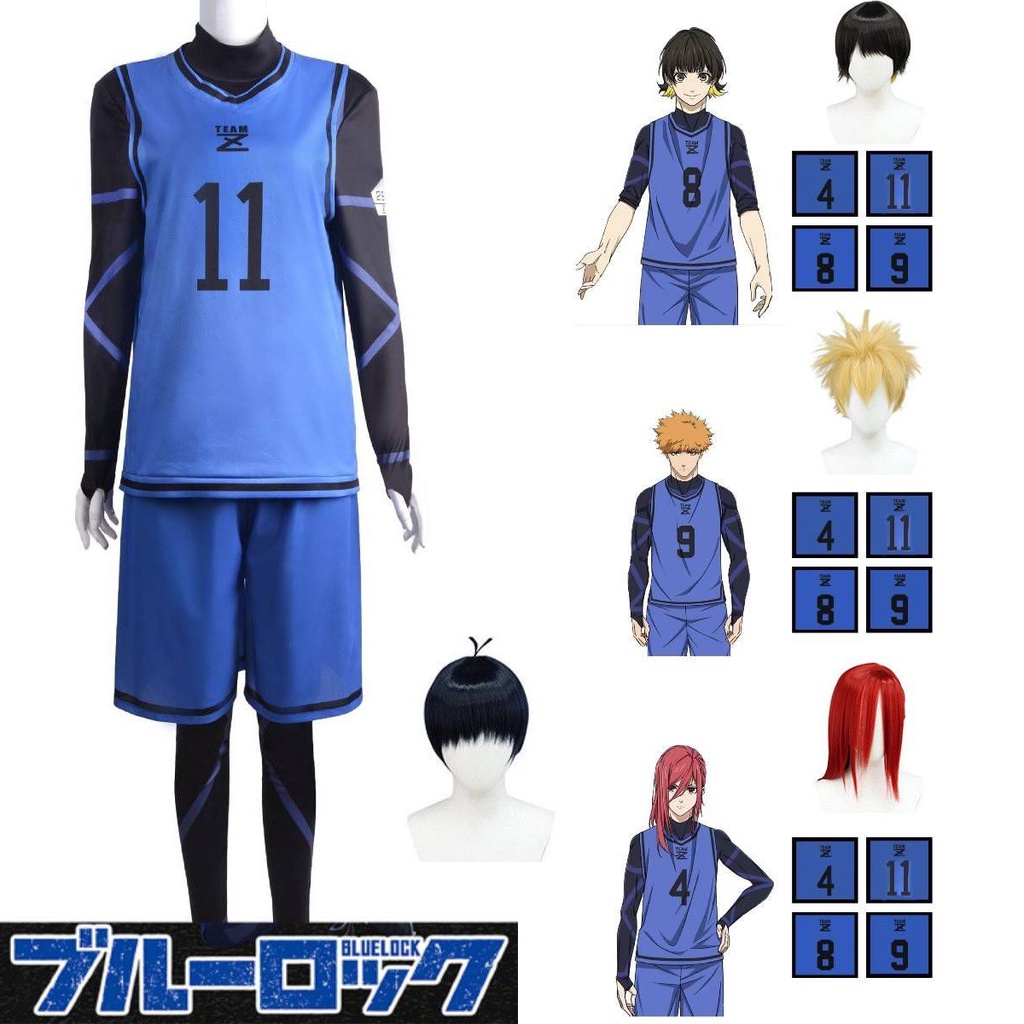 Adult Unisex Plus Size Role Play Blue Lock Cosplay Isagi Yoichi Bachira