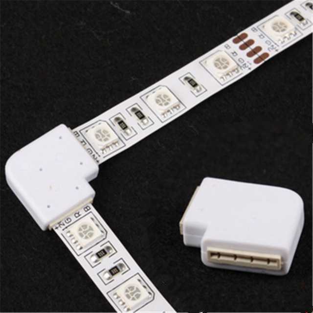 L-shape 4pin 10MM 5050 CONNECTOR For LED STRIP CONNECTOR Light Circuit ...