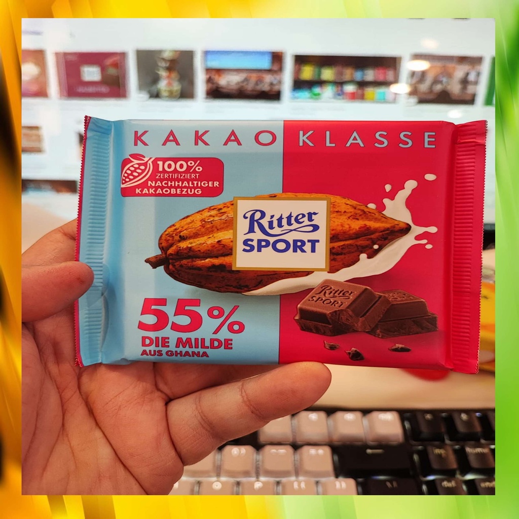 Ritter Sport 55% Ghana Cocoa 100g [Germany] (Halal) | Shopee Singapore