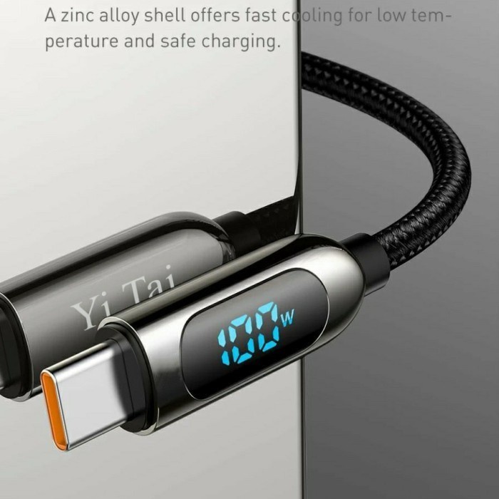 YI TAI - Kabel Data Type C Ke C PD100W Super Fast Charging - Gambar 2