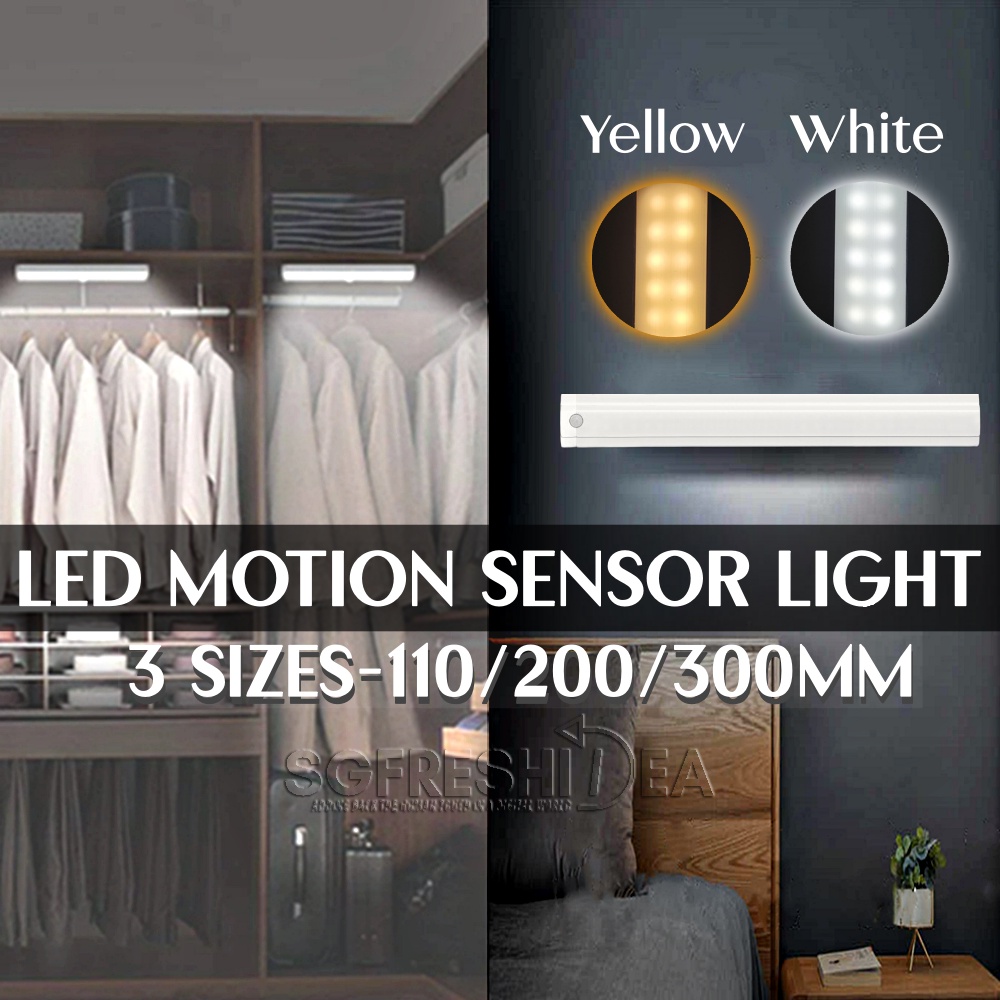 Motion Sensor Detect LED Night Light Portable USB Rechargeable