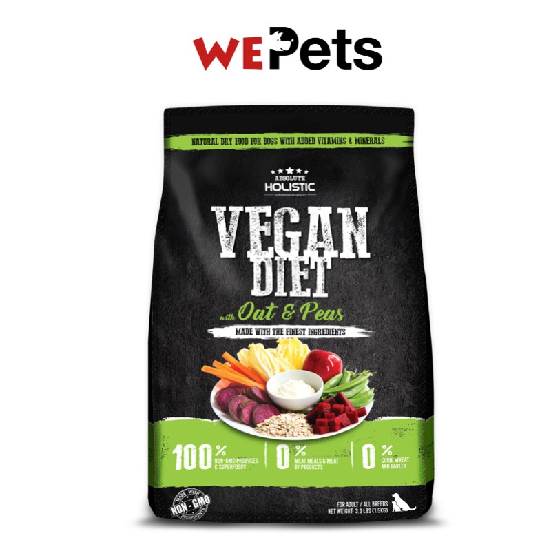 Picture of Absolute Holistic Vegan Diet Dog Dry Food - Oat & Peas (9.9kg) | Shopee ...