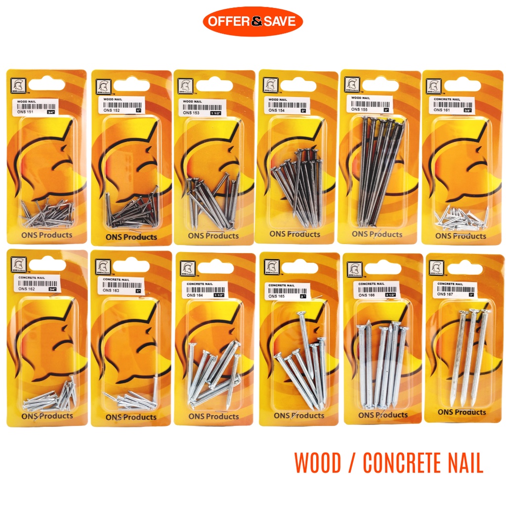 ONS DIY Concrete Nails Wood Nails