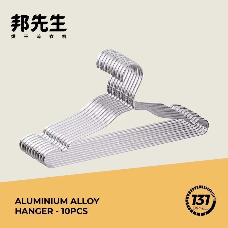 10pcs Hangers For Clothes Durable Anti-slip Aluminium Alloy
