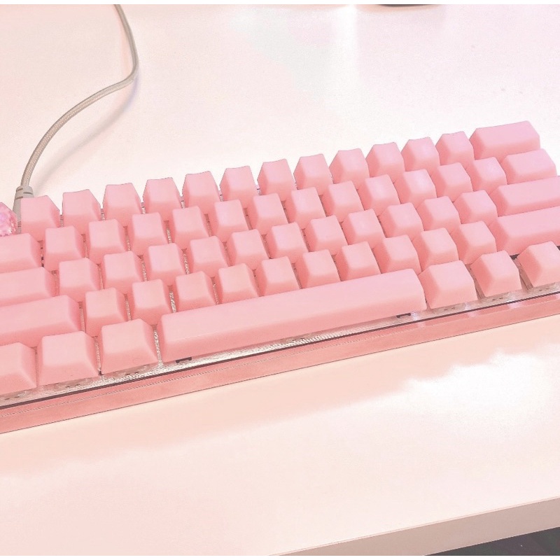 Pink Pom jelly keycaps with top or side or no carvings Shopee Singapore