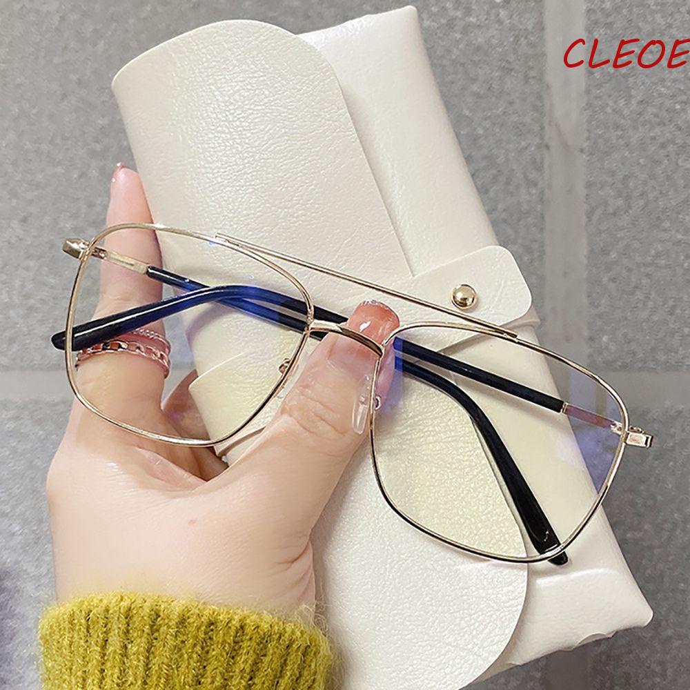 CLEOES Metal Frame Spectacles Eye Glasses Anti Radiation For Women