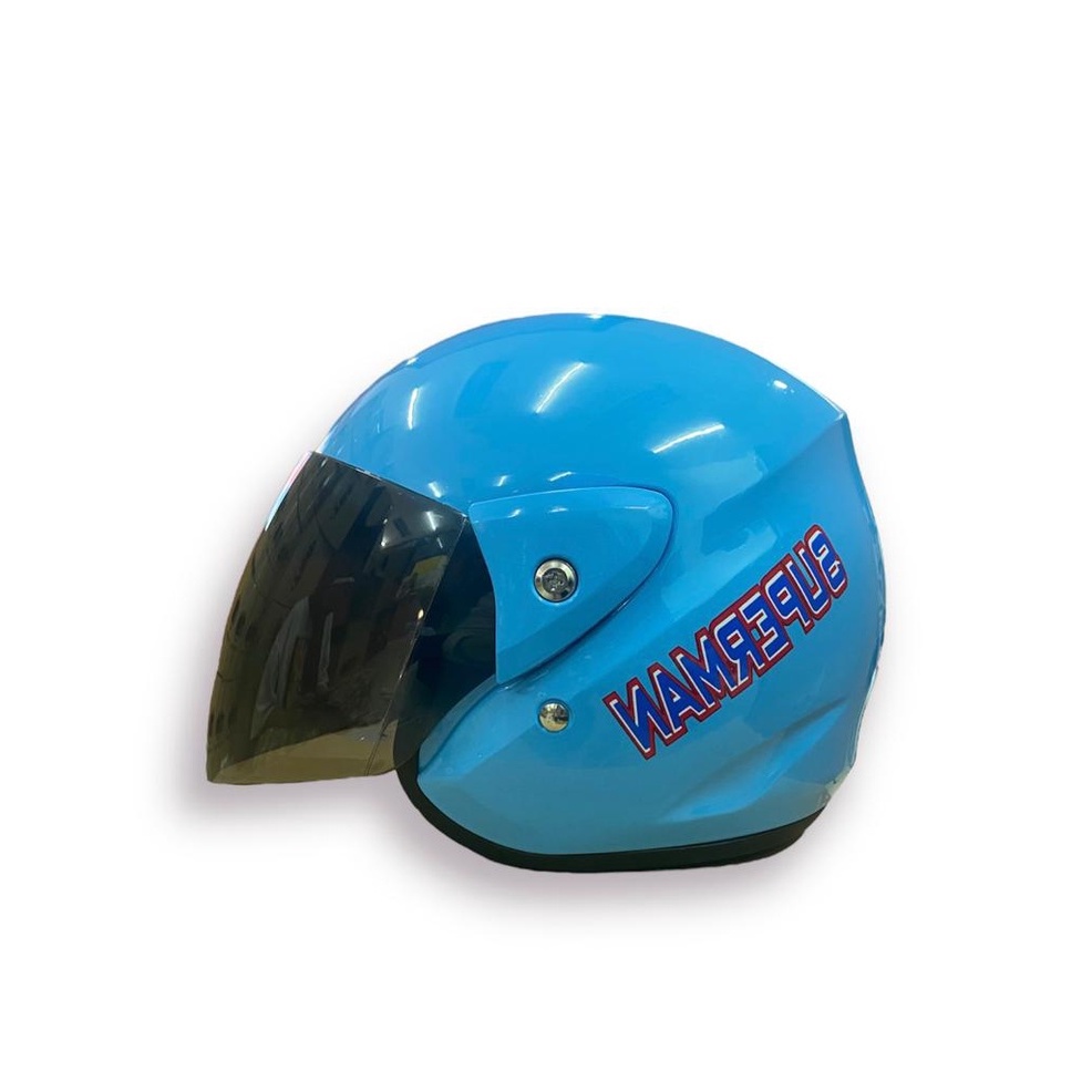 HELM Half Face Anak ANT MINI JORDAN Blue (MOTIF Cowok)(SNI) - Gambar 4