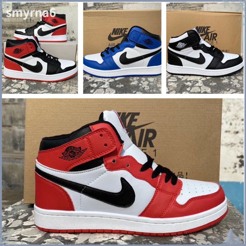 Red black blue hot sale and white jordan 1